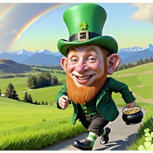 Carte pour la Saint-Patrick 7 x 5 pouces, sans texte (STP13NT) - Carte exclusive pour la Saint-Patrick avec enveloppe, vierge à l'intérieur, fabriquée dans le Montana