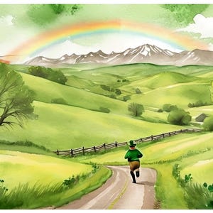 Carte pour la Saint-Patrick de 7 x 5 pouces, sans texte (STP7NT) - Carte de Saint-Patrick exclusive avec enveloppe, vierge à l'intérieur, fabriquée dans le Montana
