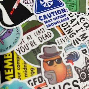 Funny Meme Sticker Pack, hilarious adult meme stickers, funny stickers for water bottle, laptop, kindle, prank gift