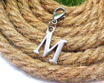 Elegant berlock med bokstavsklämma för husdjur, personlig berlock med klämma, presentsmycke för hund och katt, halsband med initialer och bokstavsklämma för litet husdjur