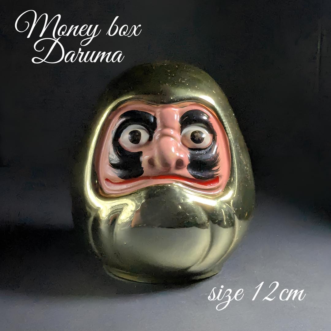 金の貯金箱だるま - Etsy