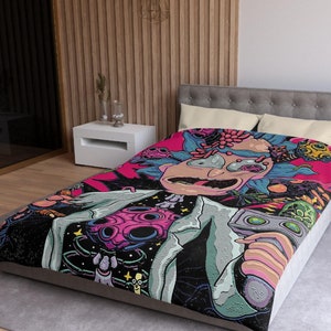 Rick and Morty Duvet Cover, Rick and Morty Bedding Set, Digital Printed Duvet Cover Set, Create Your Own Bedding, Custom Duvet Cover