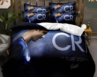 Juego de cama Cristiano Ronaldo: funda nórdica personalizada para aficionados al fútbol