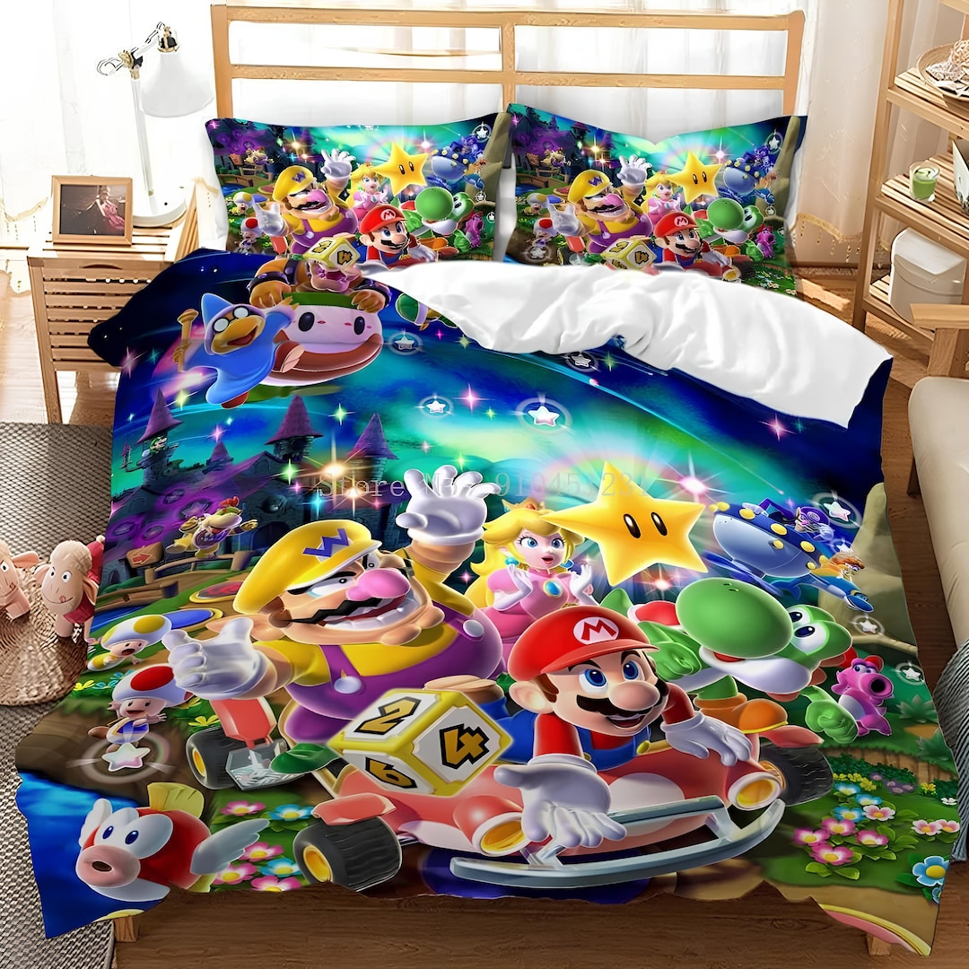 Super Mario Bros. Duvet Cover Set: Custom Printed Bedding - Etsy