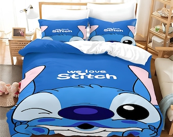 Lilo & Stitch Bedding Set, Custom Printed Duvet Cover