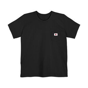 Japan Flag Pocket T-shirt for Japanese culture enthusiasts, Patriotic tee with Japanese flag, Japan Pride Shirt, Tokyo Fashion Top, Japanese