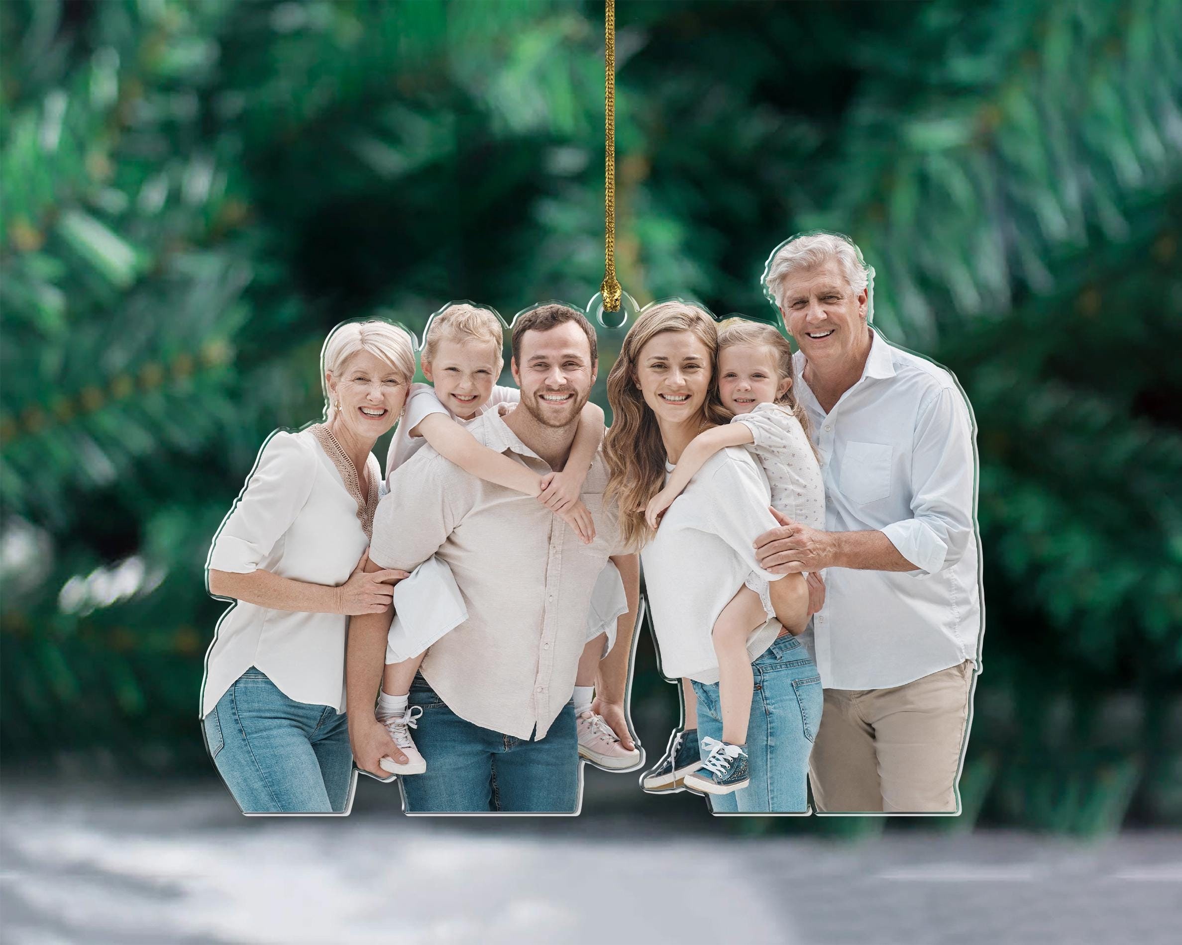 Family Photo Ornament, Family Memorial Ornament, Custom Photo Ornament, Christmas Gift for Grandma, Customized Ornament, Merry Christmas