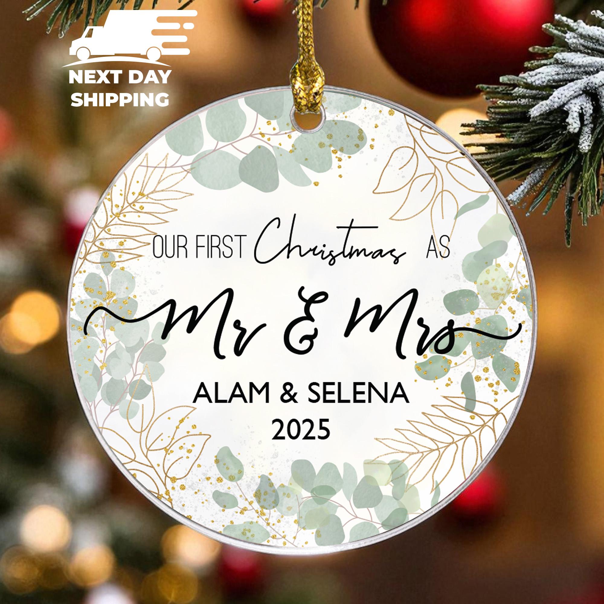 First Christmas as Mr and Mrs Ornament, Mr Mr Ornament, Mrs Mrs Ornament, Couple Name Ornament, Christmas Couple Presents, Holiday Ornament
