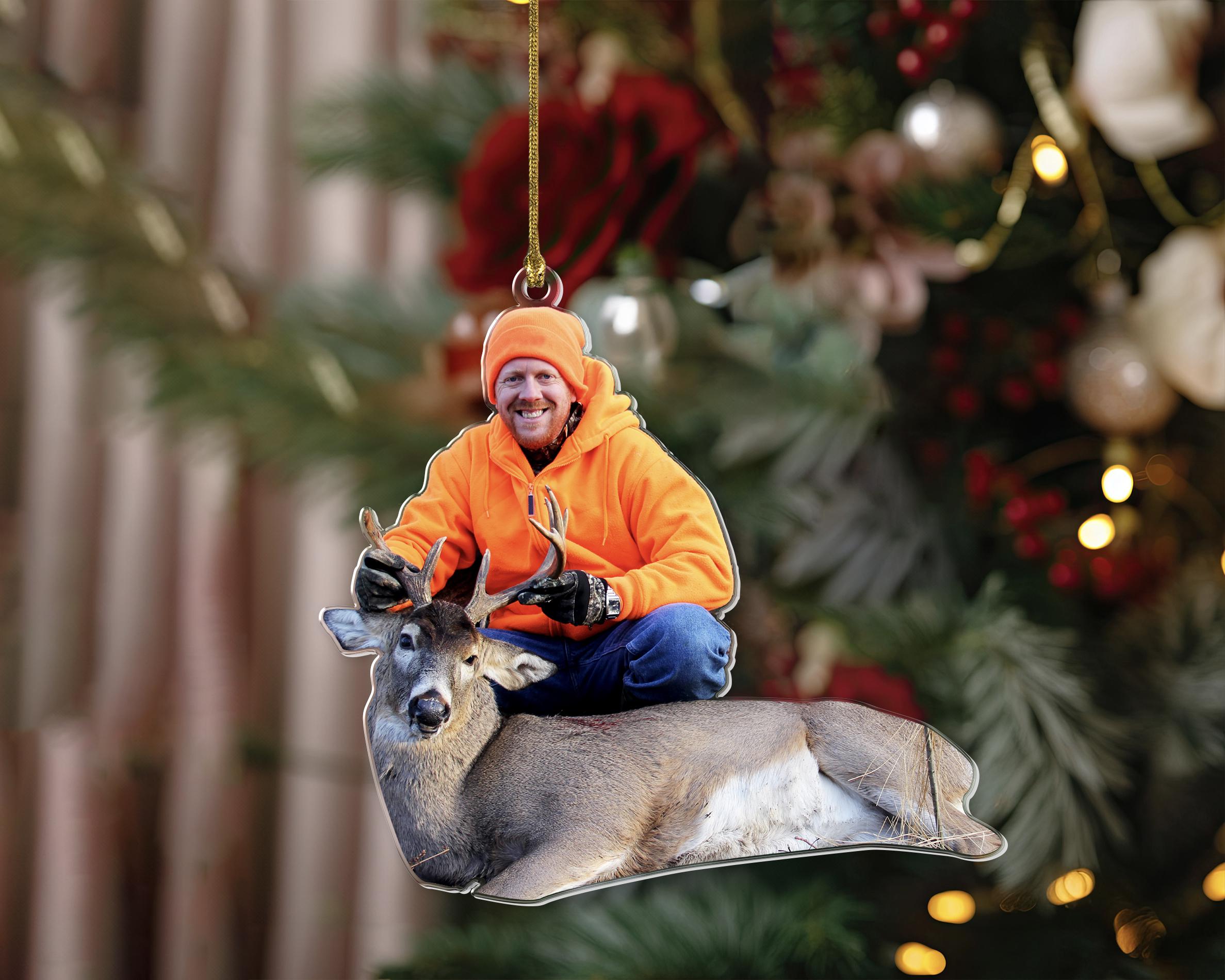 Hunting Ornament, Hunter Christmas Ornament, Hunting Picture Ornament, Custom Photo Ornament,  Christmas Ornament, Customized Ornament