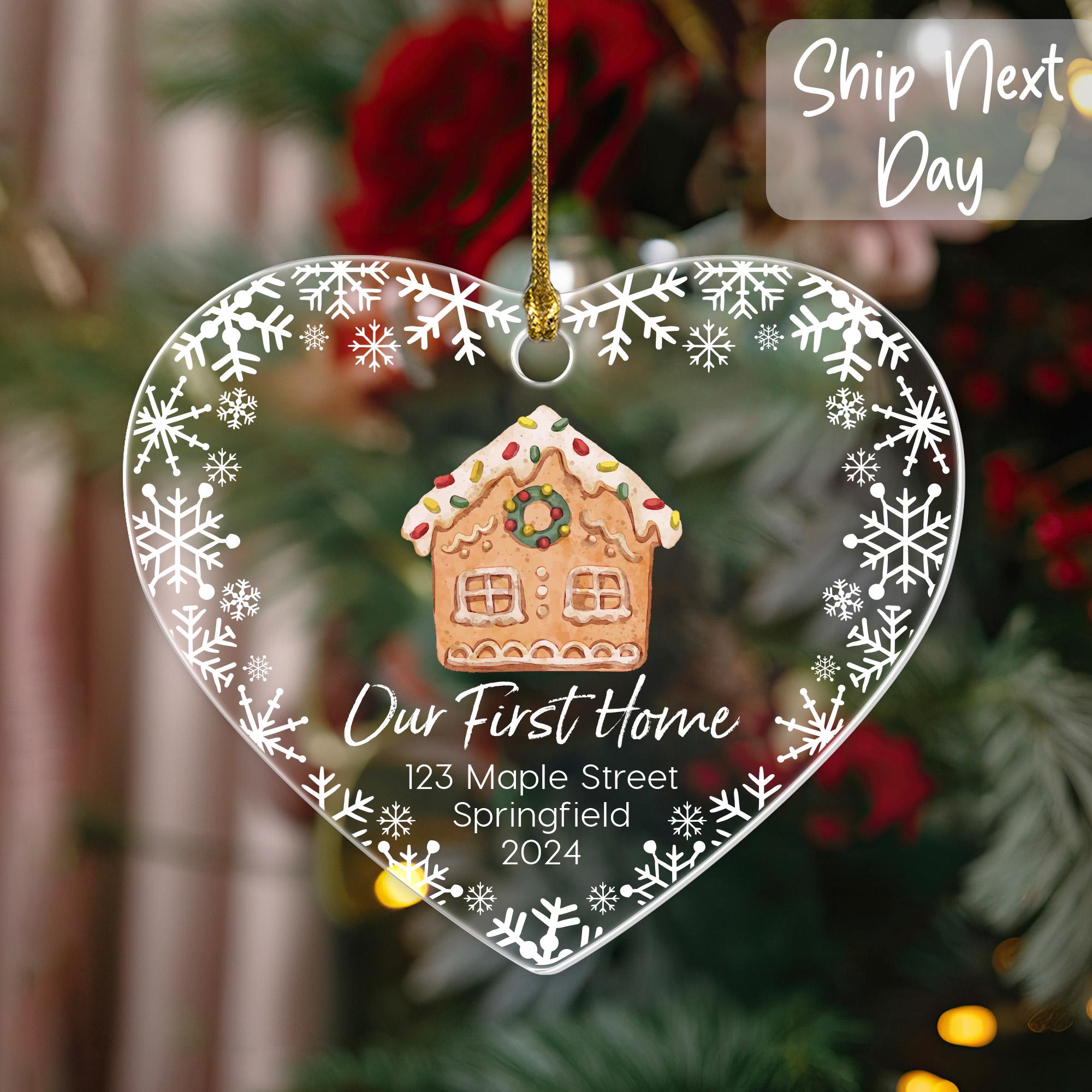 Our First Home Address Ornament, Custom Newlywed Ornament, Married Ornament, New Home Ornament, Personalized Home Keepsake, Christmas Decor