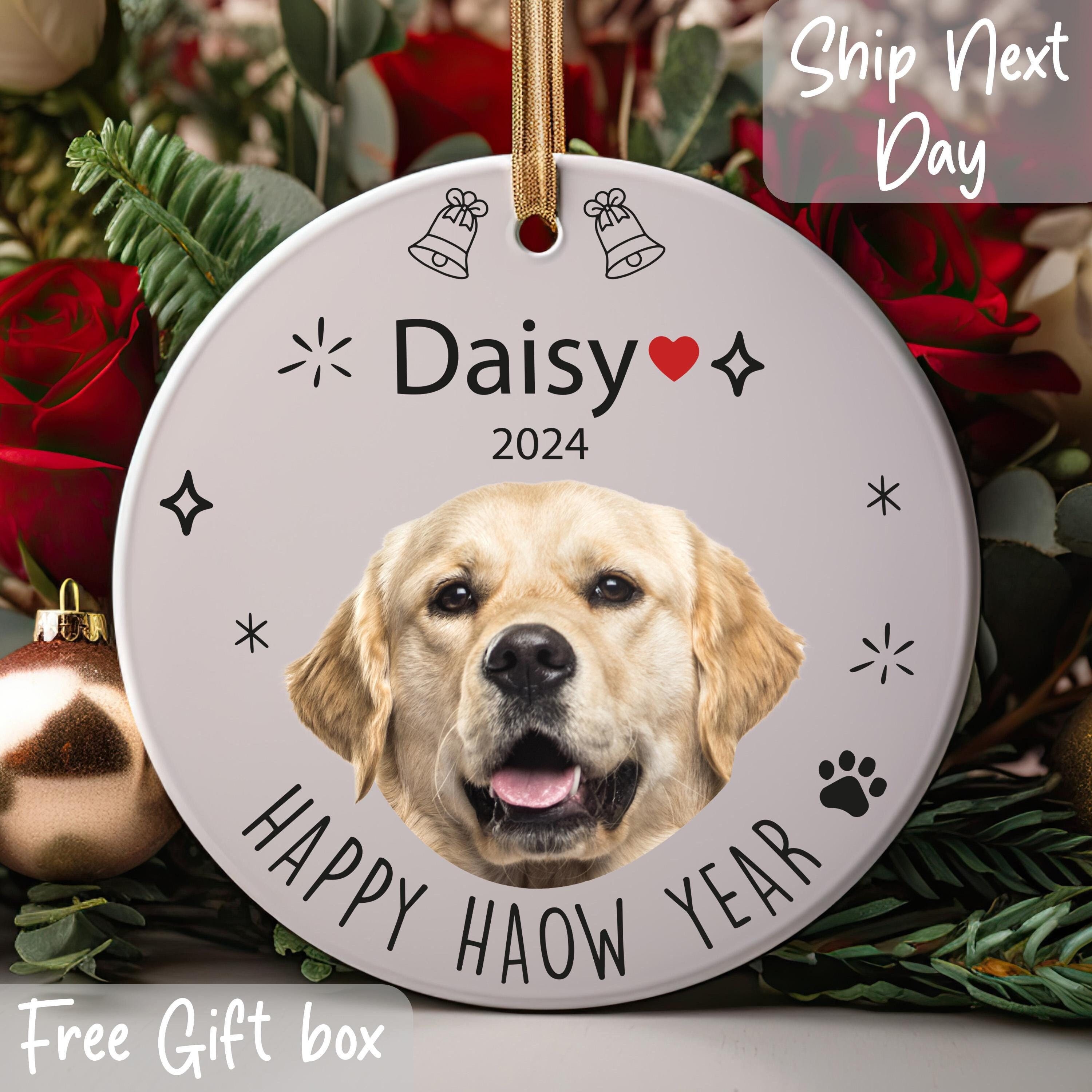 Personalized Pet Photo Ornament, Dog Portrait Ornament, Custom Christmas Ornament, Pet Owner Ornament, Cat Picture Ornament, Funny Pet Gift