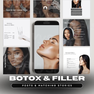 Botox & Filler Instagram Templates I Nurse Injector Instagram Post I Botox Instagram Post I Luxurious Skincare Post I Medspa Instagram Post