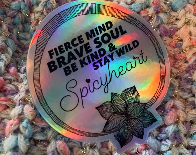 SPICYHEART quote sticker