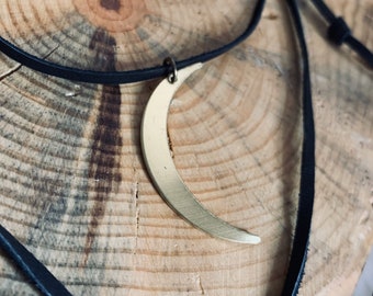 CRESCENT MOON brass choker