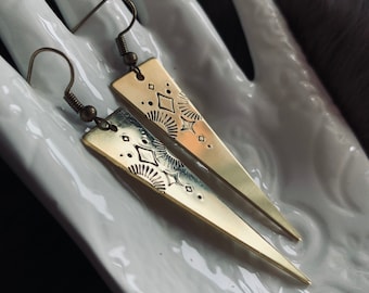 SARA boho design triangle earrings