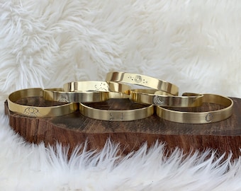 BANGLES brass handforged bracelets