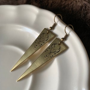 SARA mandala design triangle earrings