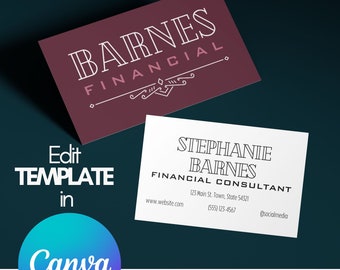 Minimalist Business Cards Canva Template