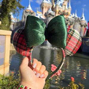 Christmas Plaid Ears Green - Etsy display picture 1
