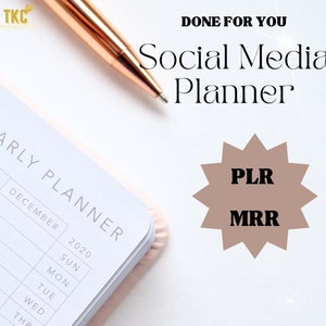 Social Media Planer mit Master Resell Rechte, PLR Digitale Produkte, Resell Planner, Content Planer, Marketing Plan, Small Business MRR