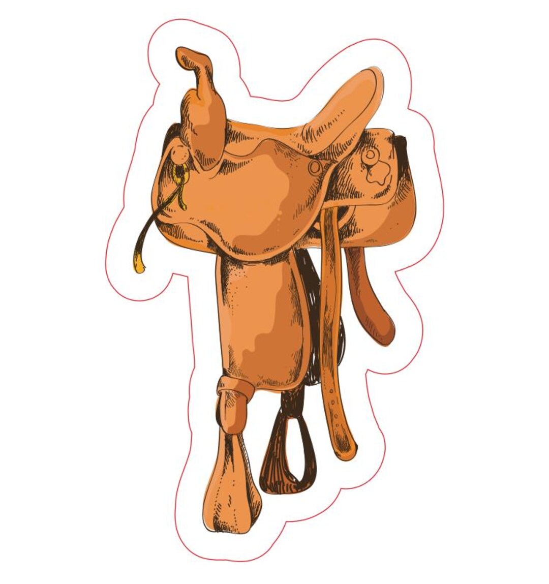 Western Saddle Sticker, Western Sticker, Coastal Cowgirl Sticker ...