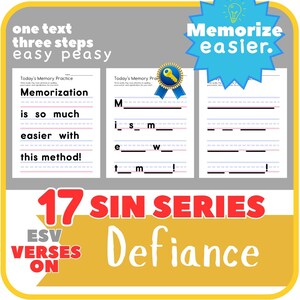 DEFIANCE Bible Copywork | Bible Verse Memorization | Copywork Charlotte Mason | PRINT Handwriting Practice | Homeschool | Printable