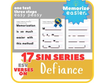 DEFIANCE Bible Copywork | Bible Verse Memorization | Copywork Charlotte Mason | PRINT Handwriting Practice | Homeschool | Printable