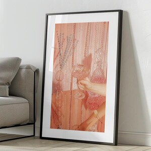 Bar Cart Wall Art Digital Print Elegant Trendy Decor for Home Bars Cocktail Corners Wall Art