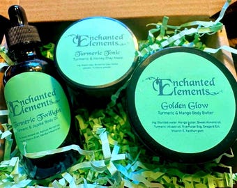 Turmeric Skincare Kit, Turmeric Gift Set, Organic Skincare