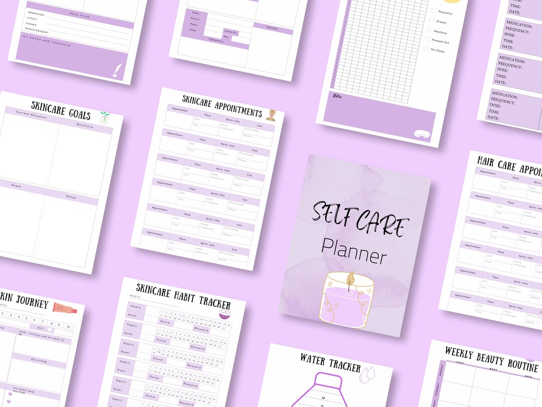 Self-care Planner Printable Self-love Journal Mental Health Worksheet ...