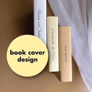 DUST JACKET Book Cover Design Personalized Minimalistic Decor
