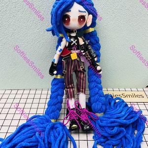 Arcane Jinx Plush Doll, Handmade Gifts, Gifts for Fans, Gift for Gamers