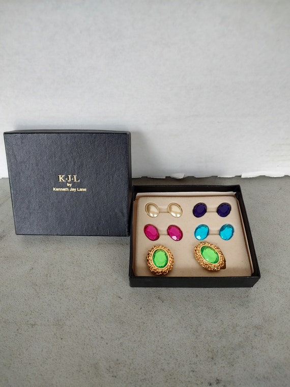 Kenneth J Lane Interchangeable Earrings 1980s - image 1