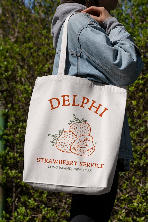 Camp Half Blood Delphi Strawberry Services Tote Bag Percy Jackson