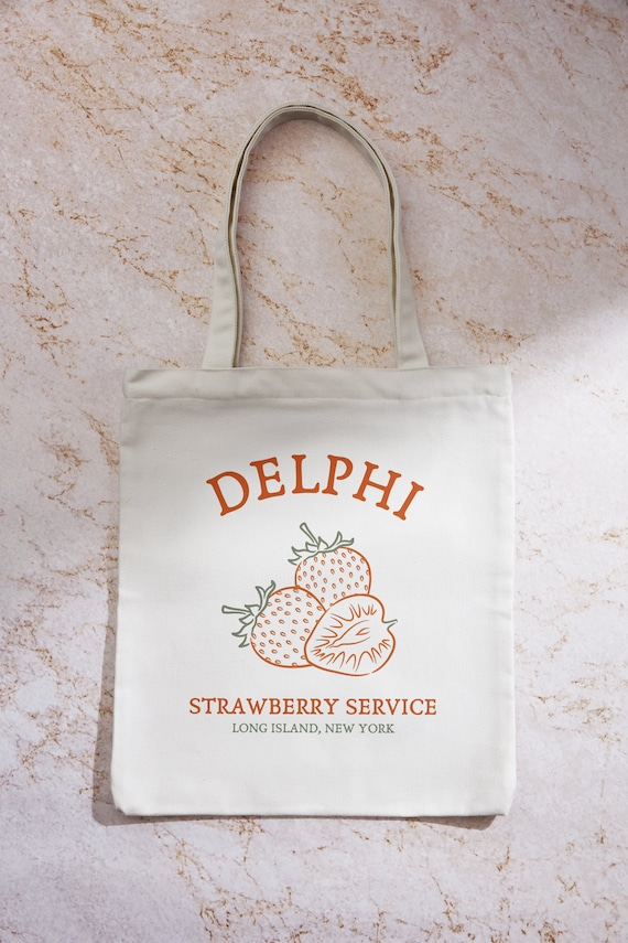 Camp Half Blood Delphi Strawberry Services Tote Bag Percy Jackson