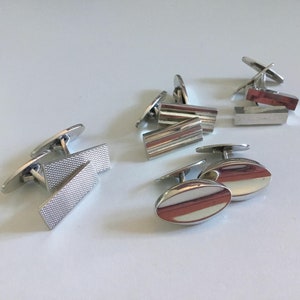 Vintage Danish Design Cufflinks, Sterling Silver,  Midcentury Modern Scandinavian Sleek Design, Retro Minimalist, Simple Timeless Tasteful.