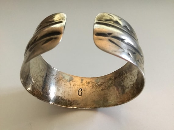 Antique Heavy Solid Silver Berber Cuff Bracelet, … - image 4