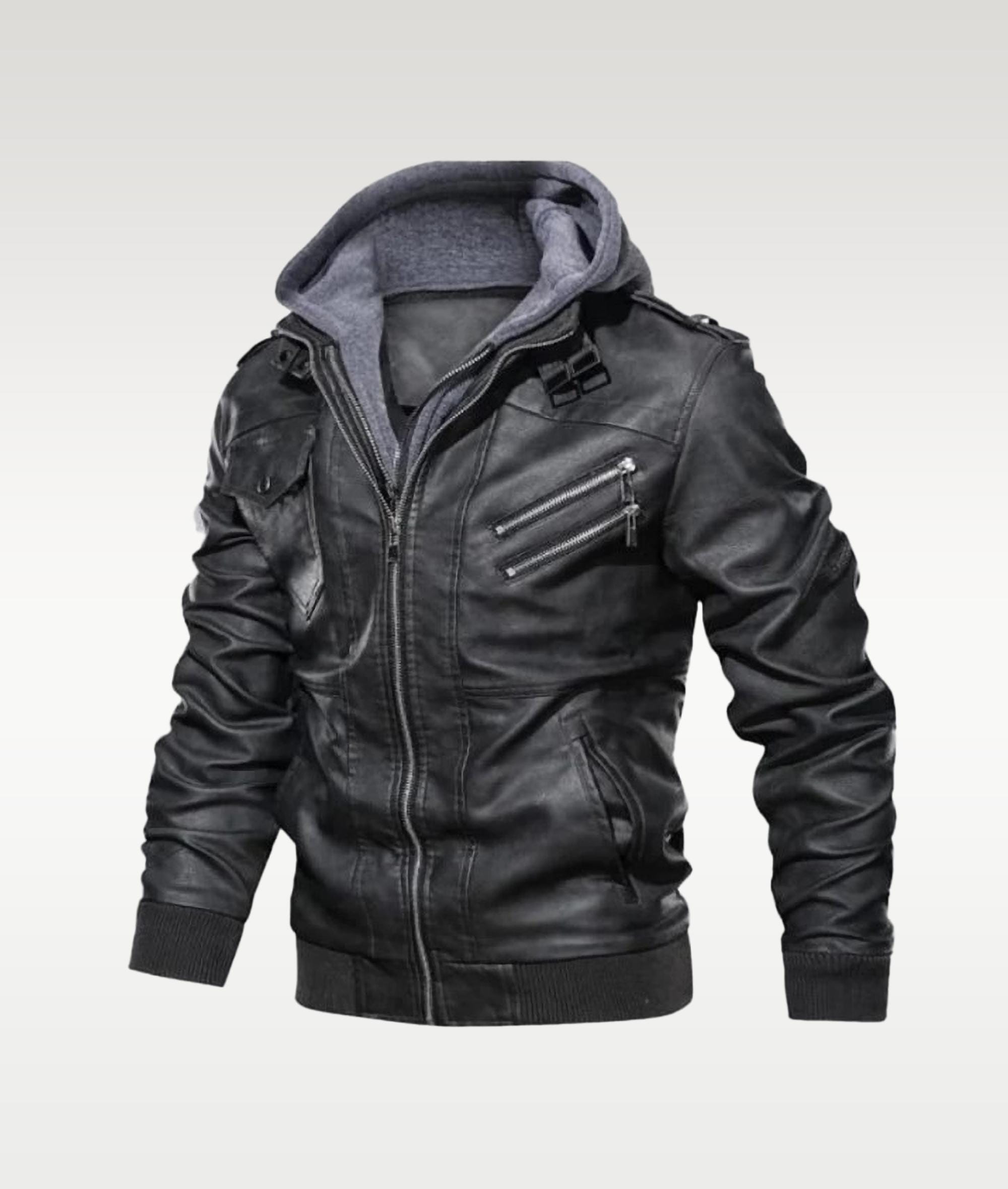 Men's Handmade Distressed Vintage Cowhide Leather Biker Jacket