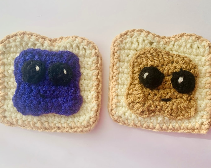 Jelly and Peanut Buddy Amigurumi / Crochet Peanut butter and Jelly