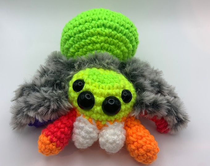 Crochet Baby Jumping Spider/ Amigurumi