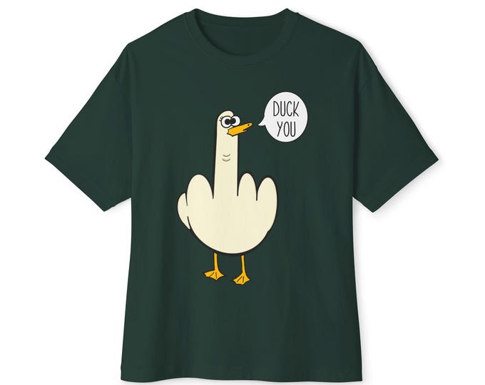 Funny Duck You Oversized Tee, Quirky Graphic T-Shirt, Unique Gift for Animal Lovers, Casual Wear, Playful Humor Tee