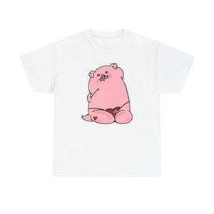 Cute Piggy Graphic Tee, Funny Animal Shirt, Gift for Animal Lovers, Casual Cotton T-Shirt, Birthday Gift, Pig Theme Apparel