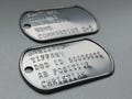 Personalised Military Dog Tag Set, U.S. Army ID, Stainless Steel Necklace with Custom Embossed Text product logo
