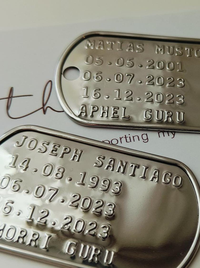 Military gear tags hot sale