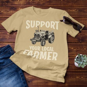 Comfort Colors Support Your Local Farmer Shirt: zacht katoenen T-shirt