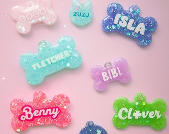 Customizable Handmade Resin Pet Tag