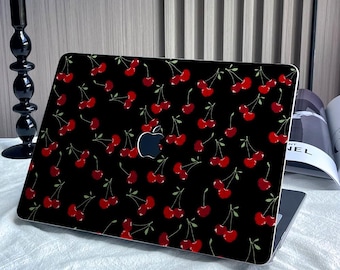 Cherry Pattern Hard Protective MacBook Case Mac Laptop Cover for Air 11/13/15 Pro 13/14/15/16 Inch 2022 2023 2024 M2 M3 Laptop Case