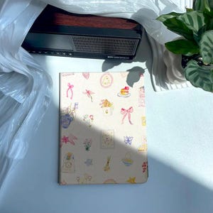 Pastel Bow and Ribbon Doodles iPad Case with PencilHolder Protective iPad Air Case iPad Pro Case iPad MiniCase Cover Unigue Gift ldea