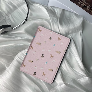 Süße Haustierhunde Kindle Hülle mit Handschlaufe Alle neuen Kindle Paperwhite 12.Gen - Auto Sleep/Wake Soft Case - personalisiertes Geschenk für Sie