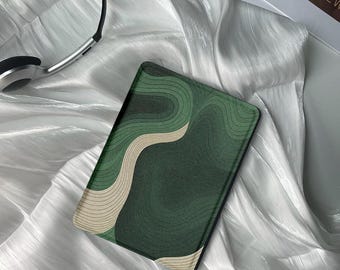 Minimalist Green Aesthetic Flow Kindle Cover - Fits All Kindle Models, Including Paperwhite 6.8&quot; and Kindle 6&quot; - Stylish and Protective Case